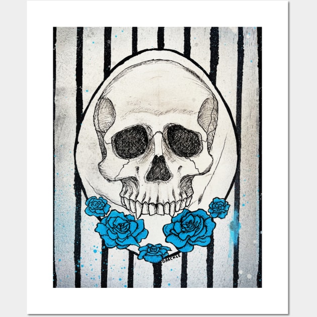 Cameo Skull (Rectangular Version) Wall Art by Jan Grackle